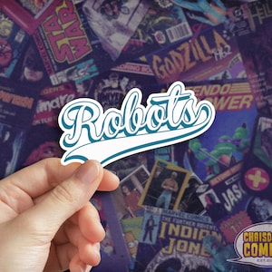 Robots Sticker, Retro Sticker, Funny Sticker, Baseball Sticker, Vintage Sticker, Sport Sticker, Machine Sticker, Laptop Sticker,Cool Sticker