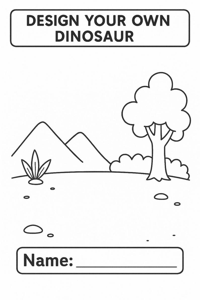 Dinosaur Coloring Book for Kids – 10 Printable Pages – Fun &amp; Easy Dino ...