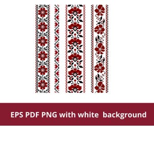 Tatreez pattern-Flowers and Leaves PNG,EPS and PDF-Palestinian Embroidery-Palestinian henna-Palestinian embroidery cricut-design palestine