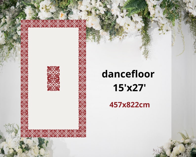 PRINTABLE Full Palestinian Henna Decoration 2 Arches Backdrops a 15x27