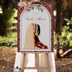 Signo de boda palestina-Telón de fondo de boda henna palestina-Boda palestina-henna telón de fondo-Fiesta de henna-Decoración de henna