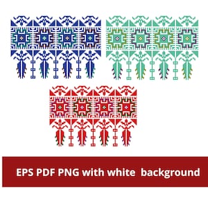 Tatreez pattern- PNG,EPS and PDF-Palestinian Embroidery-Palestinian henna-Palestinian embroidery-design palestine