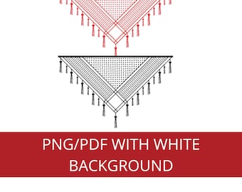 Kuffiyeh pattern-Hatta pattern-Shemagh PNG/PDF-Palestinian Embroidery-Palestinian henna-Palestinian scarf-Middle Eastern scarf