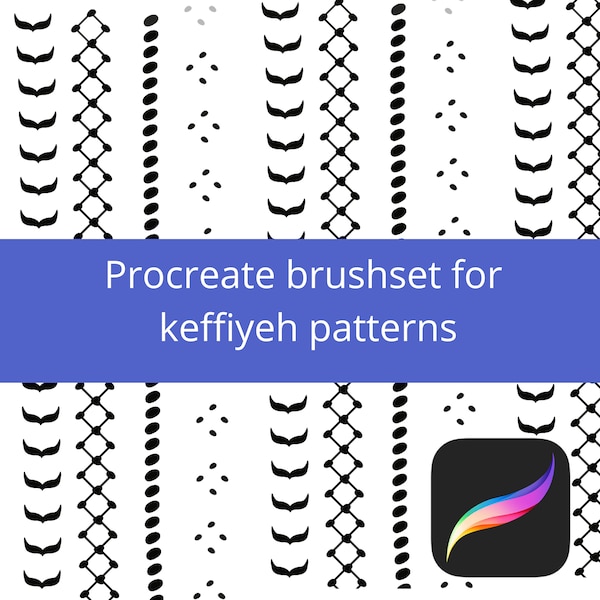 Procreate brush for Keffiyeh patterns