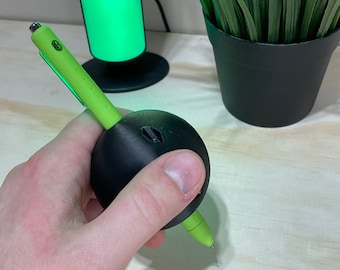 Assistive Writing and Drawing Tool for limited Mobility Circular Ball Pen Holder - Cerebral Palsy/Stroke - Dexterity Device
