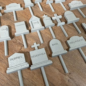 Graveyard Headstone Plant Garden Markers - Gothic Home Garden Decor