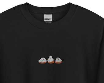 Calabazas Fantasmas Halloween / Otoño Sudadera Bordada