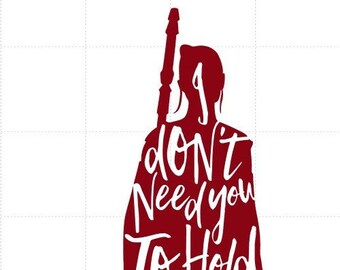 Rey skywalker | I don&#39;t need you to hold my hand Sticker Decal | Star Wars