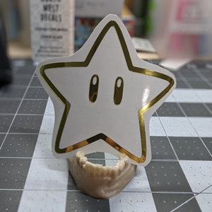 Mario super star sticker | Starman | super Mario brothers | vinyl decal | NES