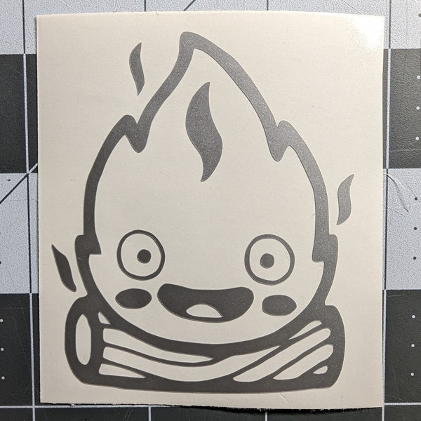 Ghibli Calcifer sticker | Howls moving castle | cute fire decal | Spirited Away |