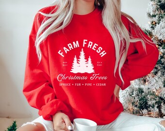 Christmas Tree Sweatshirt, Holiday Sweatshirt, Winter Crewneck,