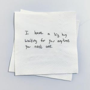 Personalized Love Note Napkins,Custom Love Note Handwriting Napkins,Print Wedding Cocktail Napkins,Custom Photo Napkin, Love Note For Him