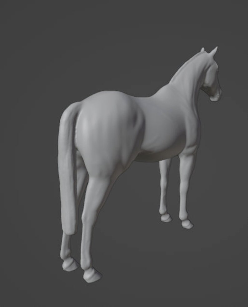 Horse Figurine Model for 3D Printing Blender Files Etsy