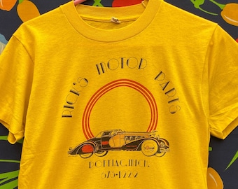 Vintage single stitch w/ 1930&#39;s classic car from Auto Shop in Pontiac
