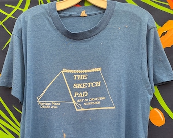 vintage single stitch t shirt w splatter pattern