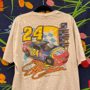 Vintage 2000s y2k Jeff Gordon Nascar race car T-shirt w/ rainbow double graphic