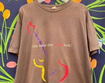 Camiseta vintage de los años 90 con costuras simples del Salón de la Fama del rock and roll