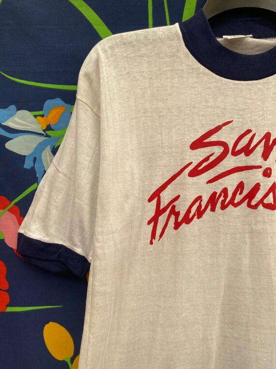 vintage single stitch t shirt from 80s san franci… - image 2