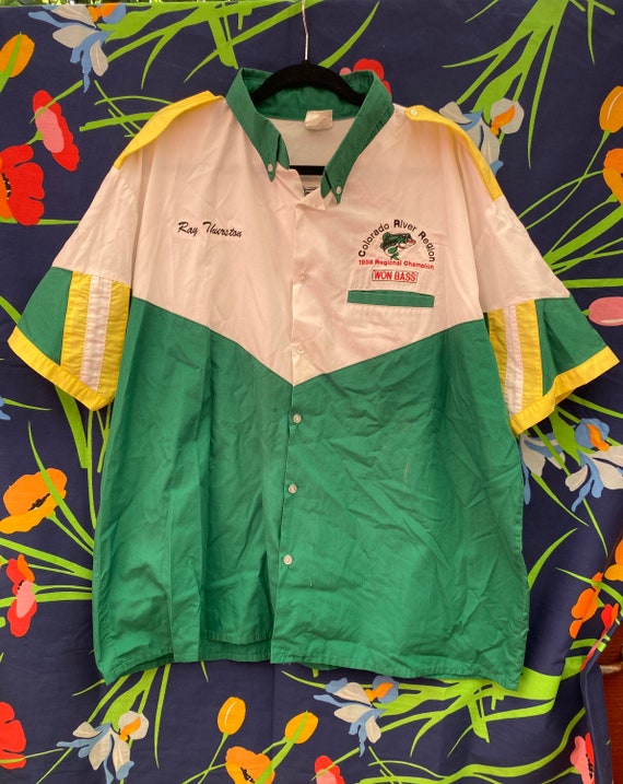 Vintage Button Up Fishing Shirt 1998 Bass Pro Shop Fishing Hunting Shirt