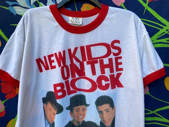 90s ビンテージ USA製 バンド ロック ミュージシャン NKOTB 総柄 90s