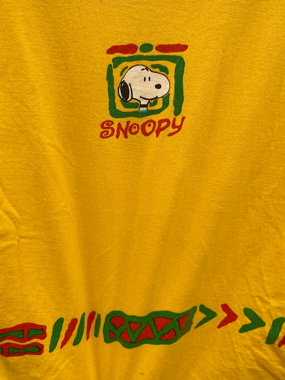 SNOOPYスヌーピー ビンテージ Tシャツ サイズＬ　シングルステッチ 90s SNOOPY スヌーピー Tシャツ 青森銀行 シングルステッチ