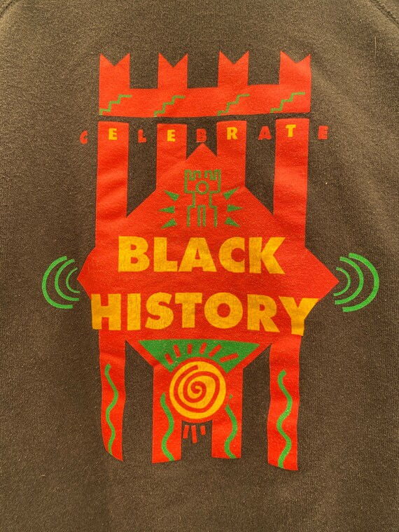 Vintage 80s or 90s Black history month crewneck s… - image 2