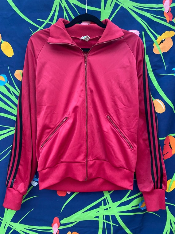 Vintage 80s 90s sports jacket w/ adidas 3 stripe … - image 1