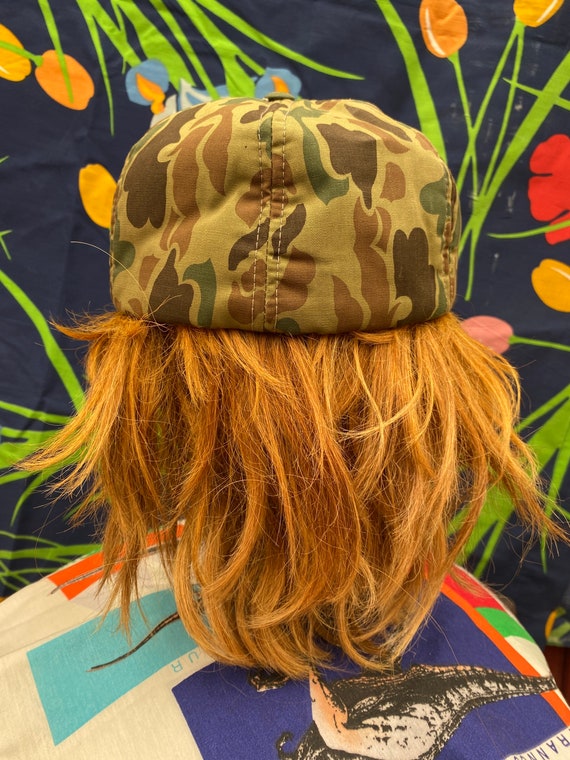 vintage 60s duck camel camouflage trucker hat hun… - image 6