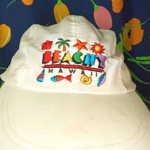 Vintage baseball cap from 80s Beach hat, hawaii hat