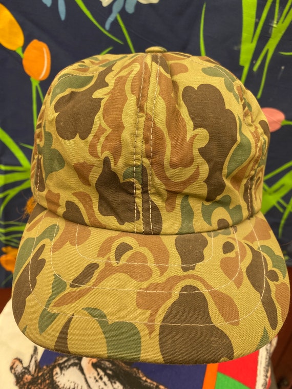 vintage 60s duck camel camouflage trucker hat hun… - image 8