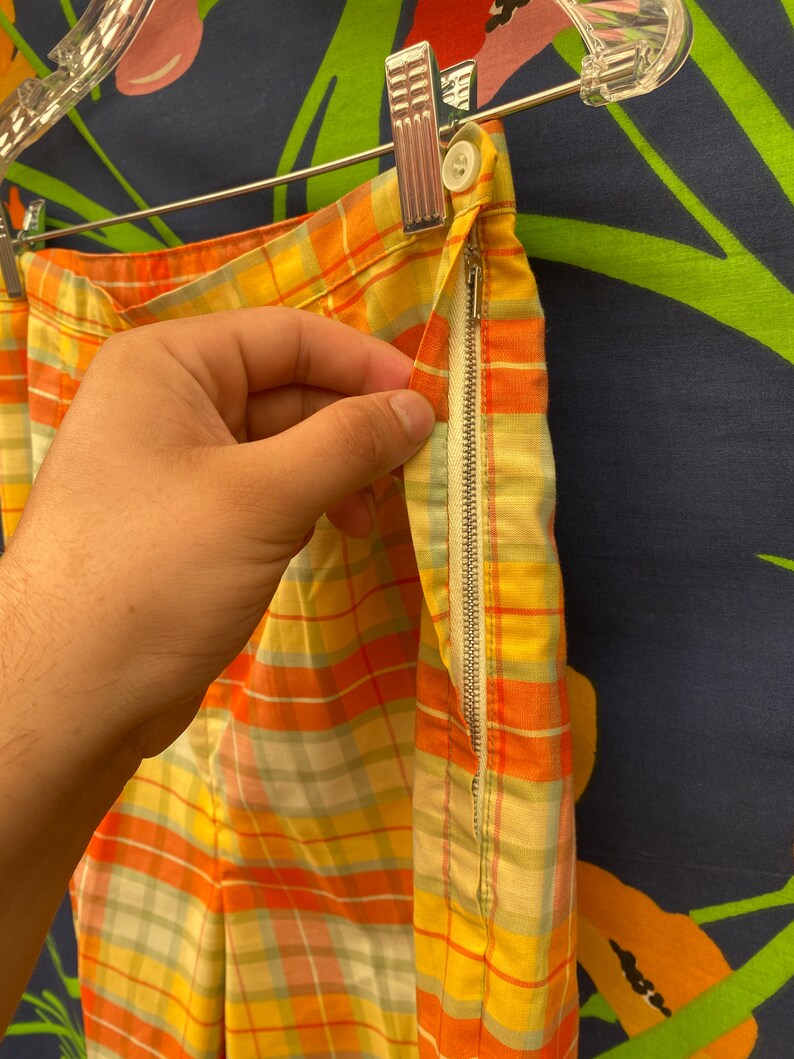 Vintage Plaid Wide-Leg Shorts