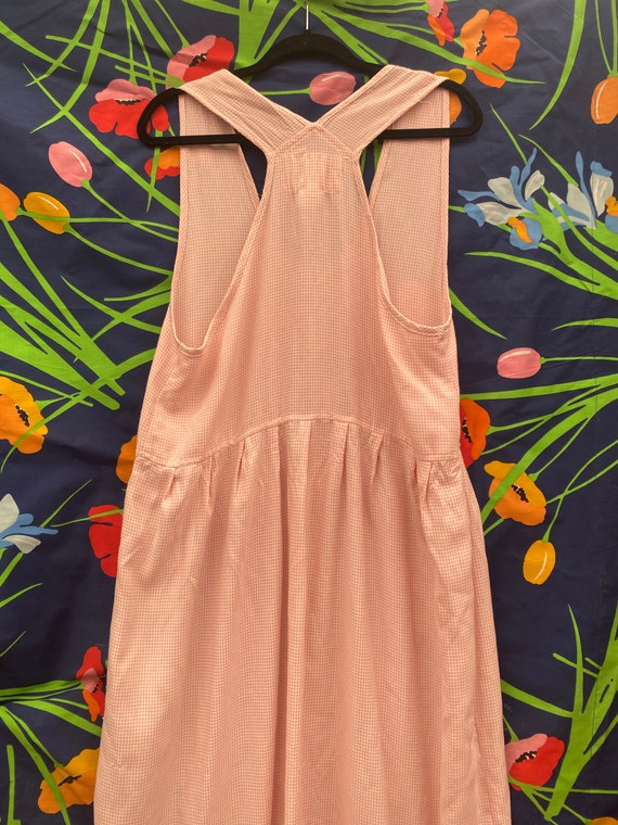 Vintage 70s 80s sundress w/ long skirt + pink - image 3