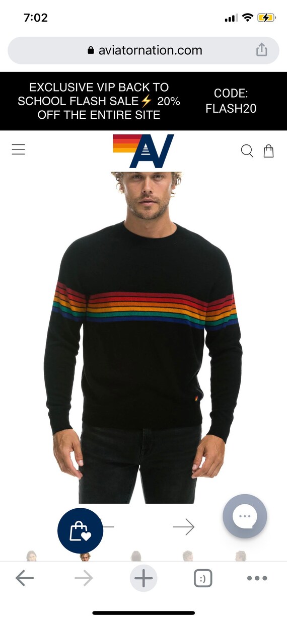 Vintage rainbow wool sweater from the 70s - image 7