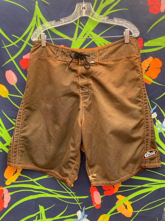 vintage O'Neill swim trunks swim shorts / faded Ru