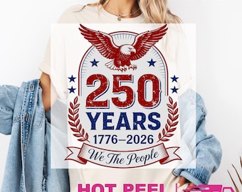 America 250 Years 1776-2026 Gildan Softstyle Game Day Ready to Press DTF Transfer: DIY