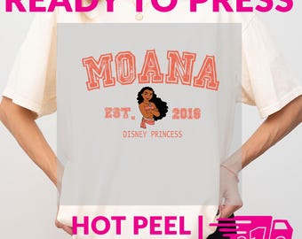 Moana Disney Princess DTF Transfer Hot Peel | Moana Heat Press Design Ready To Press | Moana Island Graphic Iron On Print