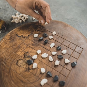 GO game / teak wood hand carved game / Bali