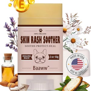 Creme para alívio de coceira em cães: alívio natural da coceira, seguro para lambidas (2oz)