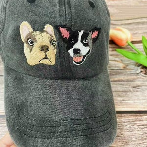 カスタムペット刺繍帽子、パーソナライズされたペット帽子、カスタム犬用野球帽、彼女へのクリスマスプレゼント、猫ママへの猫用帽子、犬好きの方へのプレゼント