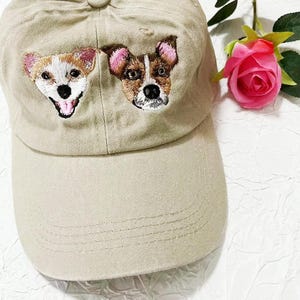 Custom EMBROIDERED Pet Hat Using Pet Photo, Personalized Dog Hat, Custom Pet Cap Dog Hat Custom Dog Baseball Cap, Custom Birthday Gifts