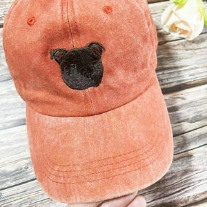 Custom EMBROIDERED Pet Hat Using Pet Photo, Birthday Gift for Dog Dad, Custom Pet Cap Dog Hat, Custom Dog Baseball Cap, Christmas Gifts