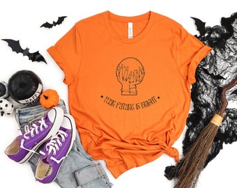 Halloween Tee Svg, vintage Halloween Tee Svg, Fortune Teller Svg, Retro Fall Svg File Cricut, Silhouette File, Digital Instant Download