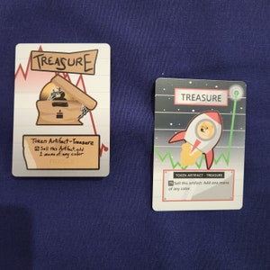 Tokens MTG - Tesouro (Bitcoin/dogecoin dupla face) 4 cópias