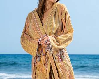 Türkisches Handtuch, Bademäntel für Hochzeitsgeschenke, Bademantel, weiche Badebekleidung, Bademantel, Damengewand, Morgenkleid, schicke Strandtücher.