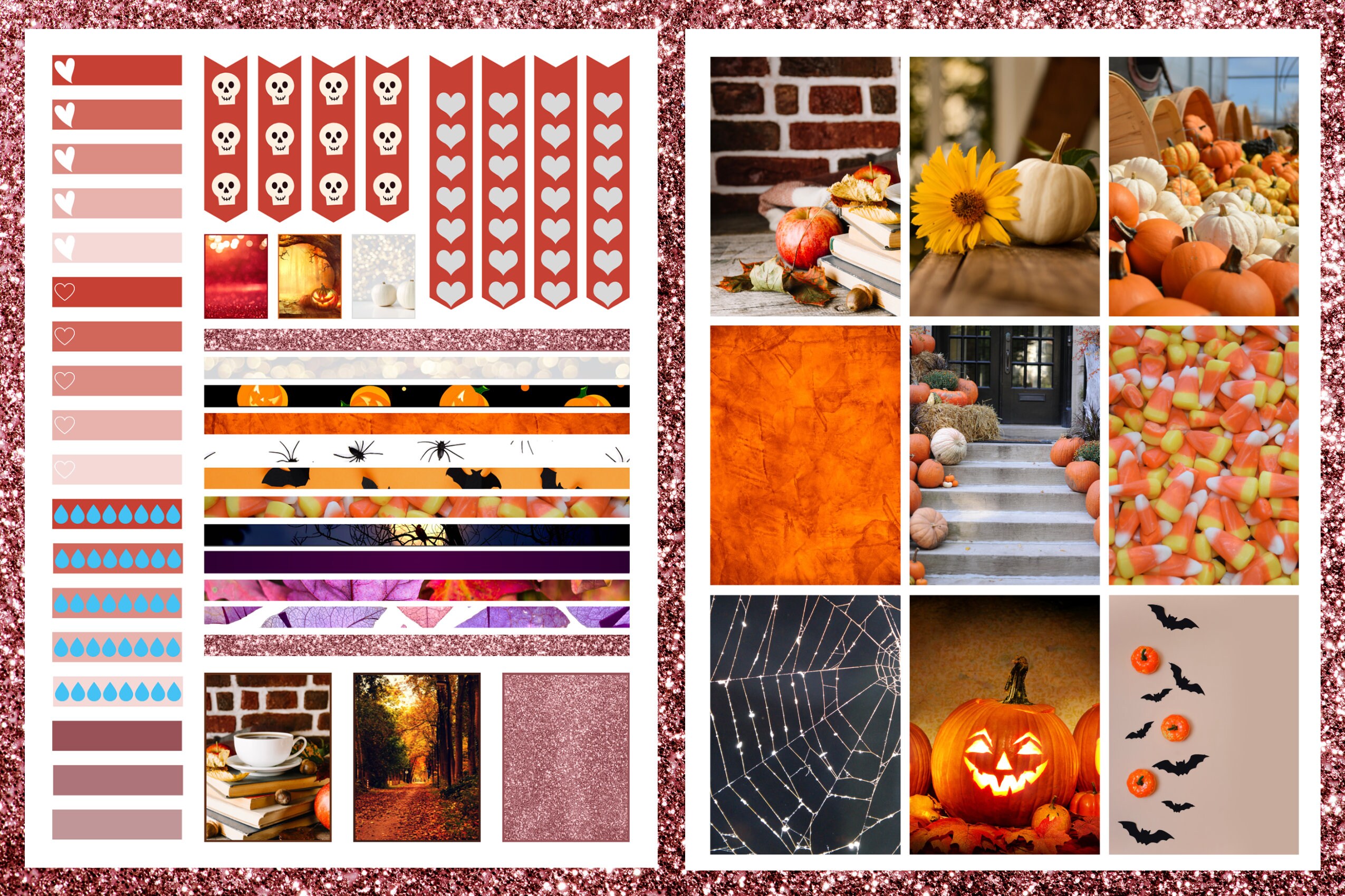 Printable Planner Stickers, Printable Planner Halloween Stickers ...