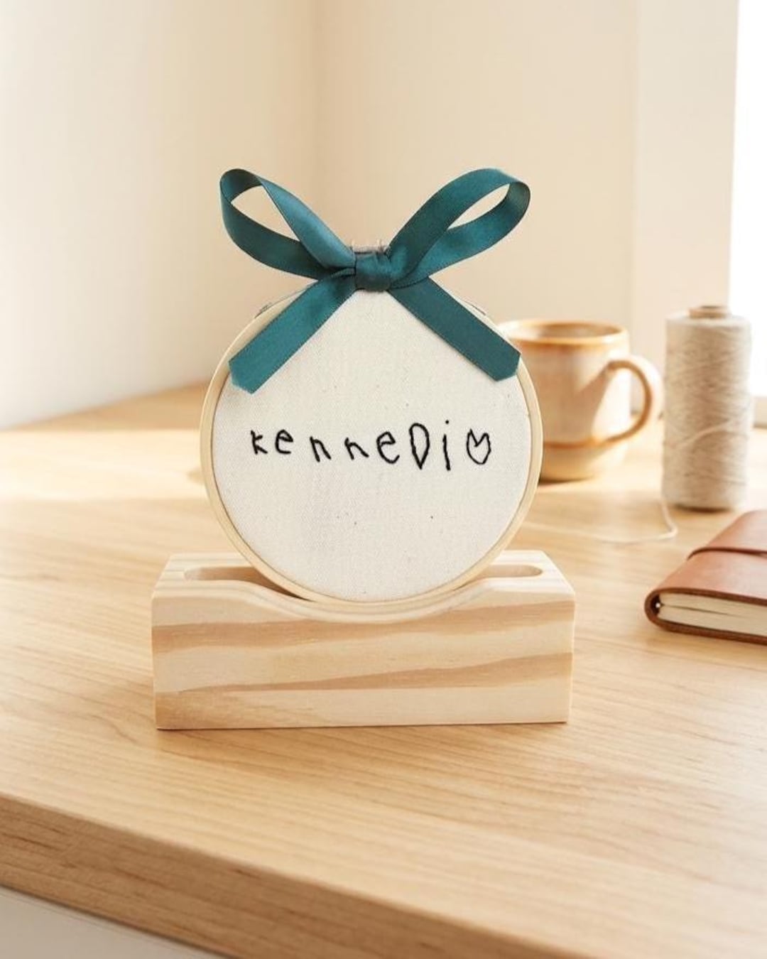 Actual Handwriting Embroidery Hoop, Personalized Kids Keepsake, Nursery Wall Decor, Child’s Signature Art, Mother's Day, Grandparent Gift