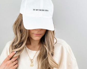 In MY MOM ERA Embroidered Baseball Cap | Mom Hat | Mother's Day Gift - Black Text