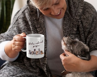 Dog Mug, Dog Gift, Dog Owner Gift, Funny Dog Coffee Mug, Cute Dog Mug ‘Nuts About Pups’.