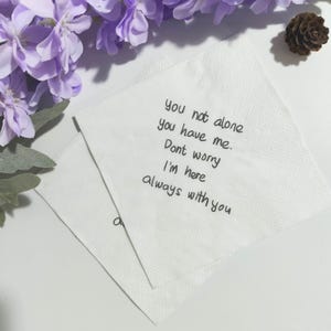 Personalisierte handgeschriebene Notiz-Servietten, benutzerdefinierte Liebesnotiz-Handschrift, Hochzeits-Cocktailservietten, benutzerdefinierte Liebesnotiz, gedruckte Cocktailservietten