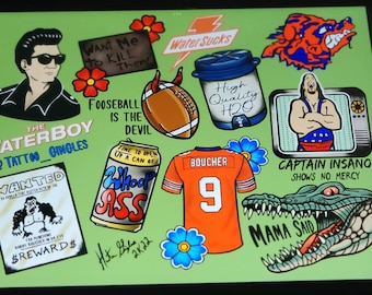 Waterboy Tattoo flash print